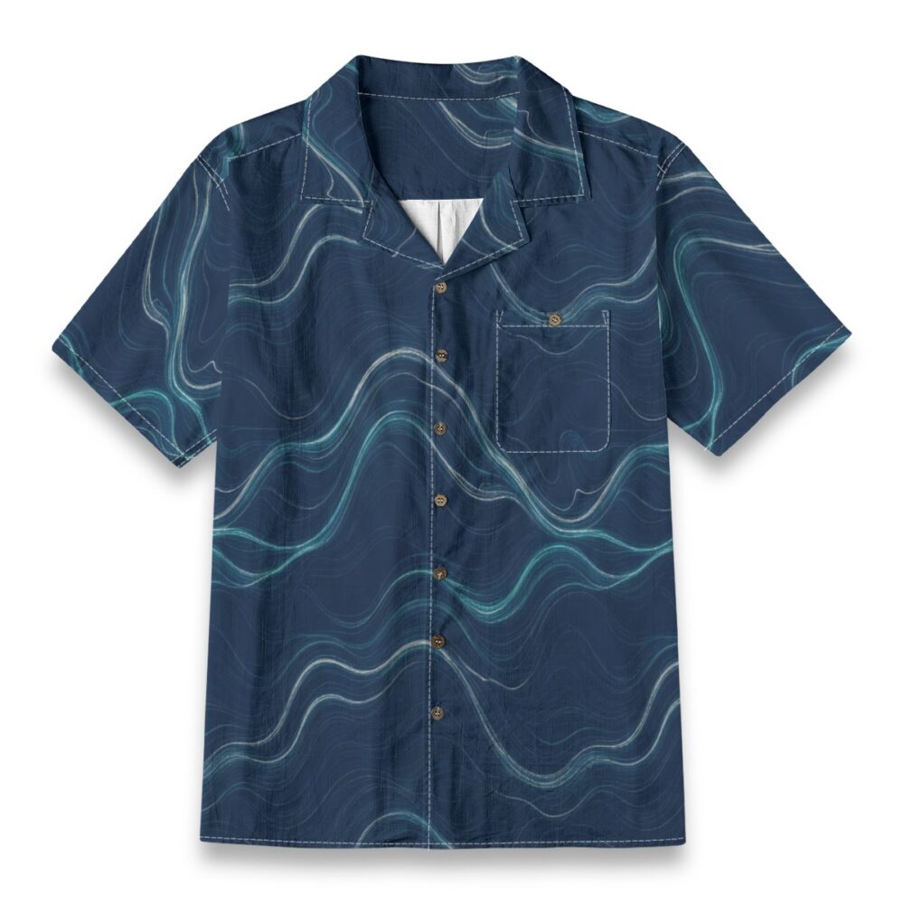Aqua Surge Wave Motion Beach Shirt
